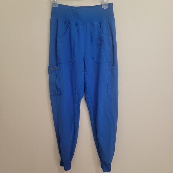 Landau Forward 7-Pocket Cargo Jogger Scrub Pants Royal Blue SZ Small - Picture 1 of 3